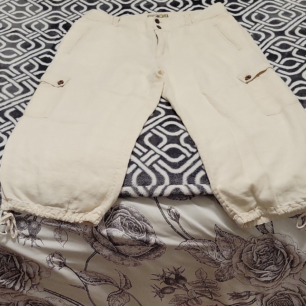 Caribbean Joe Women Light Tan Cargo Pants